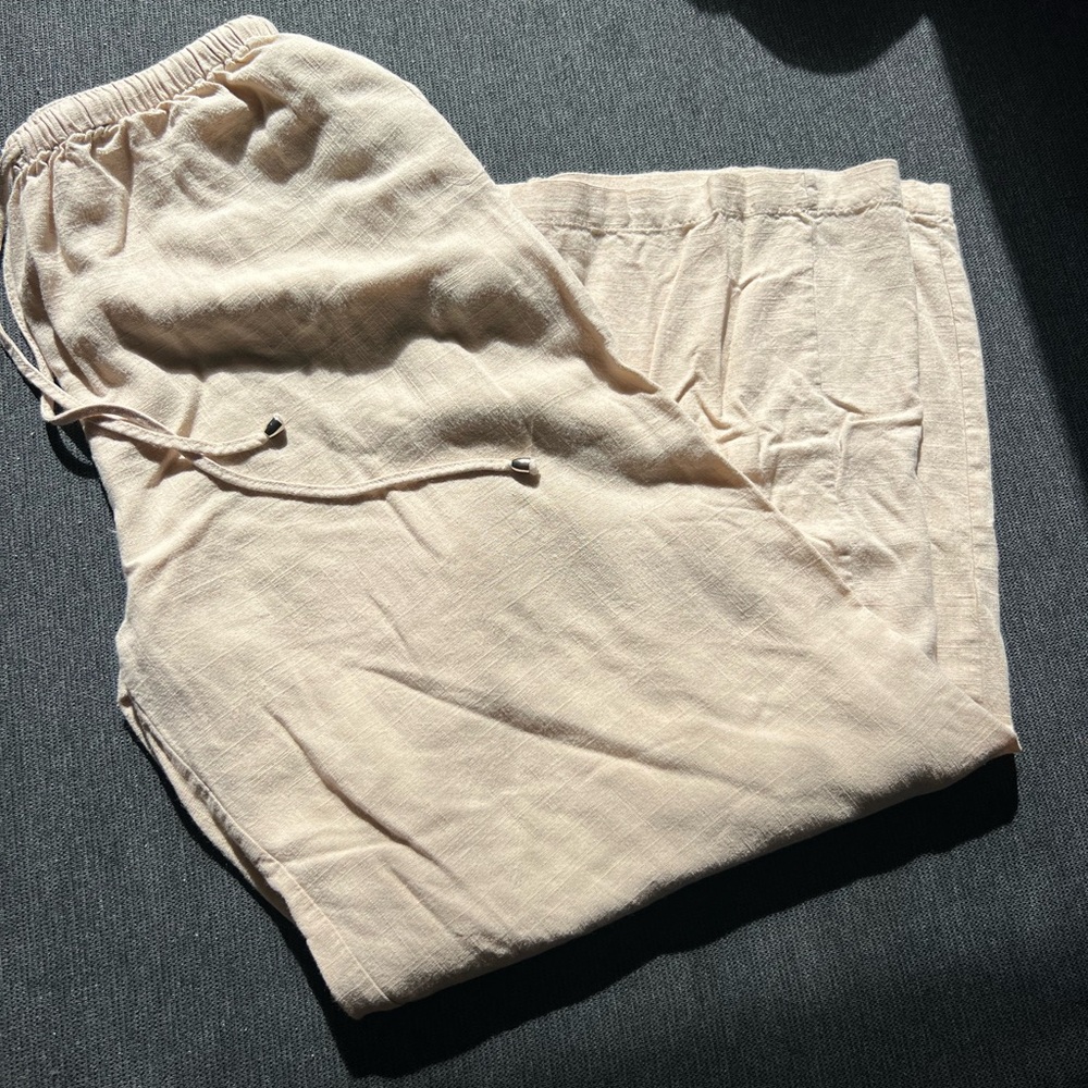 Princess Polly Beige Breathable Wide Leg Pants